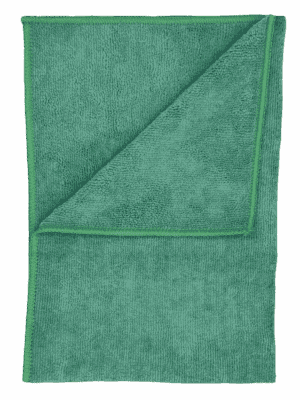 16" inch x 24" inch Green Microfiber Towel - 380 GSM - 12-Pack
